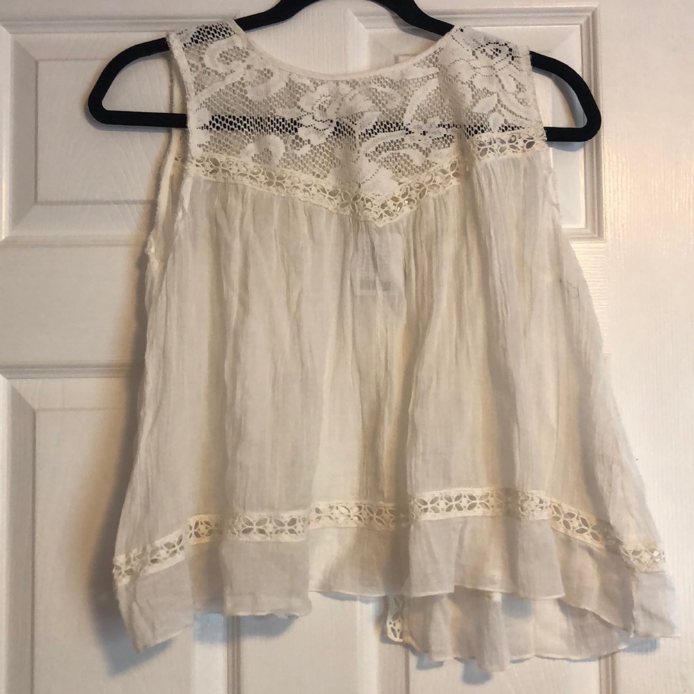 Free people off white top